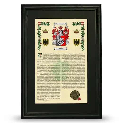 Gardner Deluxe Armorial Framed - Black
