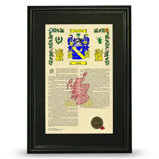 Garrig Deluxe Armorial Framed - Black