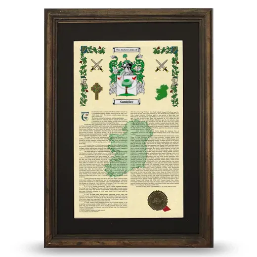 Garrighty Deluxe Armorial Framed - Brown