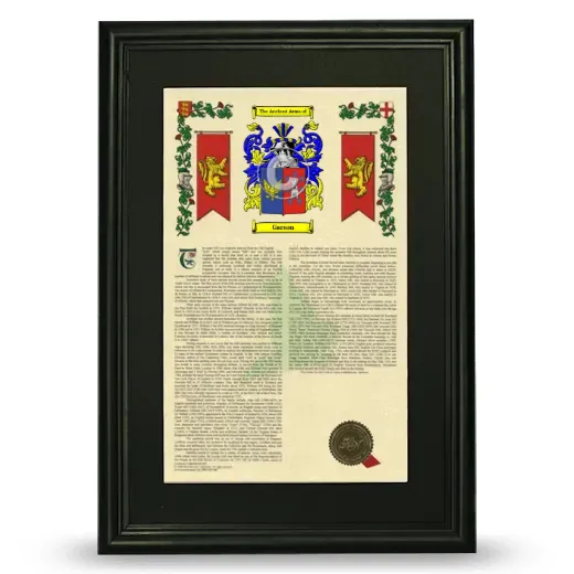Garson Deluxe Armorial Framed - Black