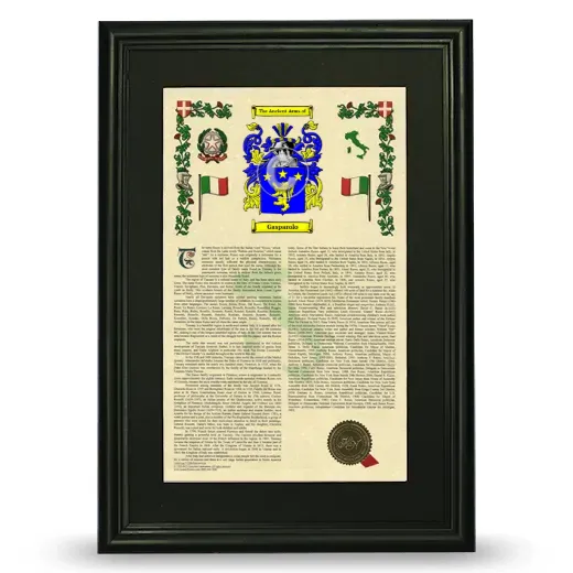 Gasparolo Deluxe Armorial Framed - Black