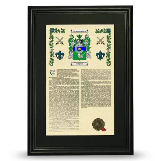 Gasquer Deluxe Armorial Framed - Black