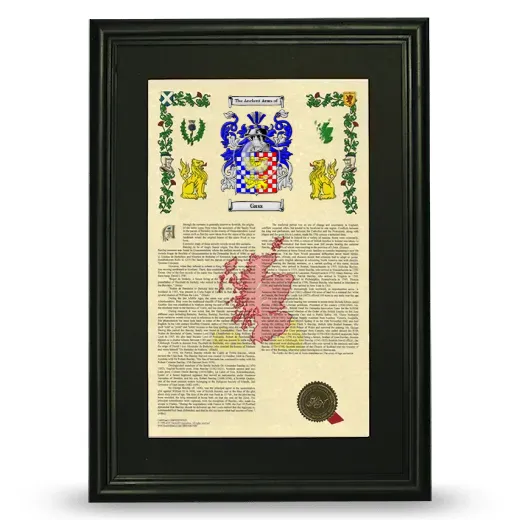 Gass Deluxe Armorial Framed - Black