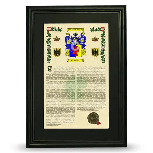 Gassaway Deluxe Armorial Framed - Black