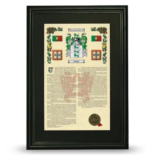 Gasset Deluxe Armorial Framed - Black