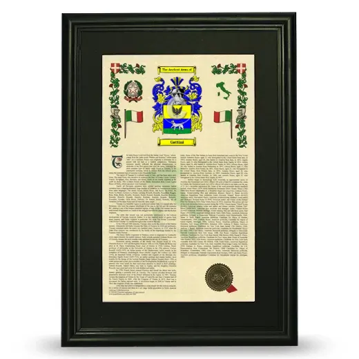 Gattini Deluxe Armorial Framed - Black