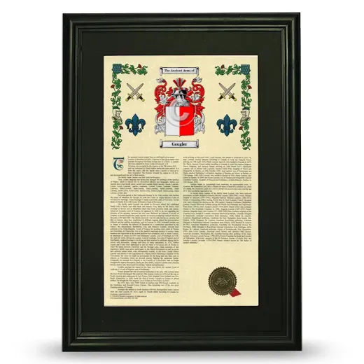 Gaugler Deluxe Armorial Framed - Black