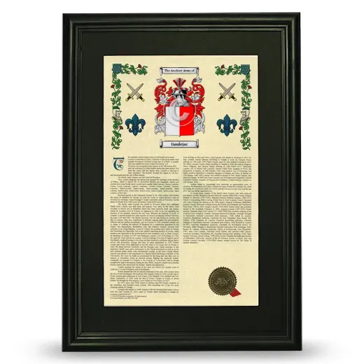 Gaulejac Deluxe Armorial Framed - Black