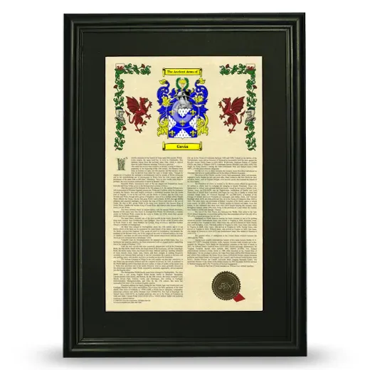 Gavín Deluxe Armorial Framed - Black