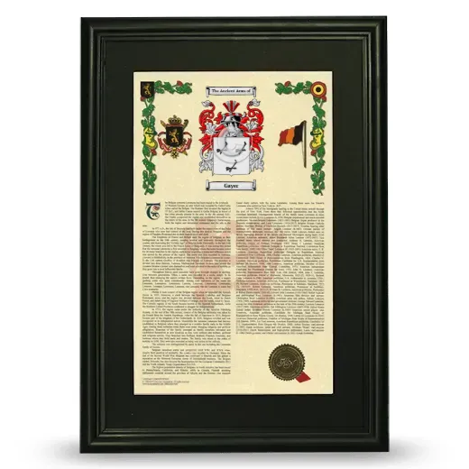 Gayer Deluxe Armorial Framed - Black