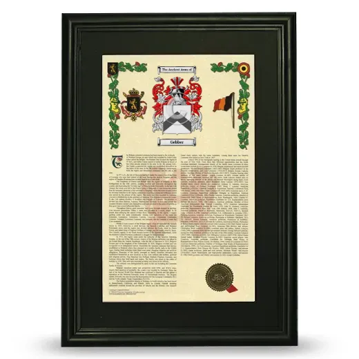 Gebber Deluxe Armorial Framed - Black