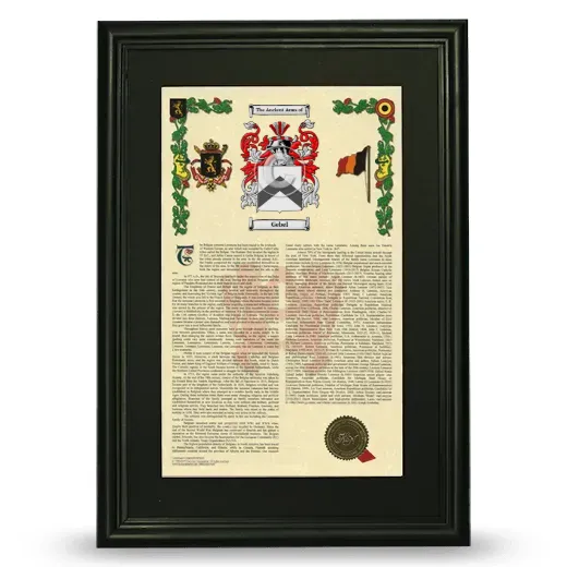 Gebel Deluxe Armorial Framed - Black