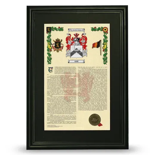 Gebl Deluxe Armorial Framed - Black