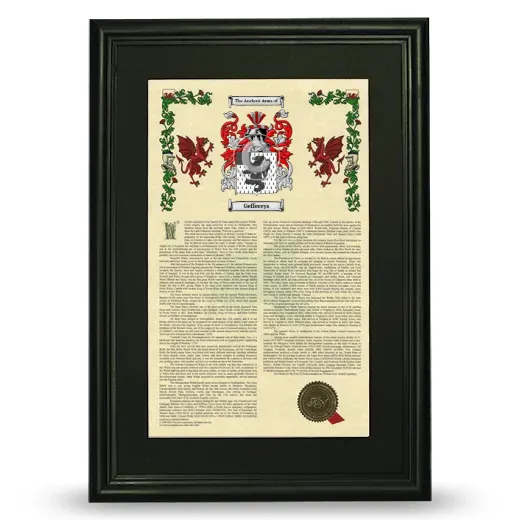 Geffereys Deluxe Armorial Framed - Black