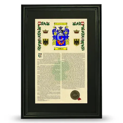 Gellhorn Deluxe Armorial Framed - Black