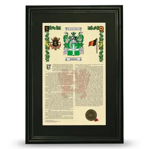 Genderen Deluxe Armorial Framed - Black