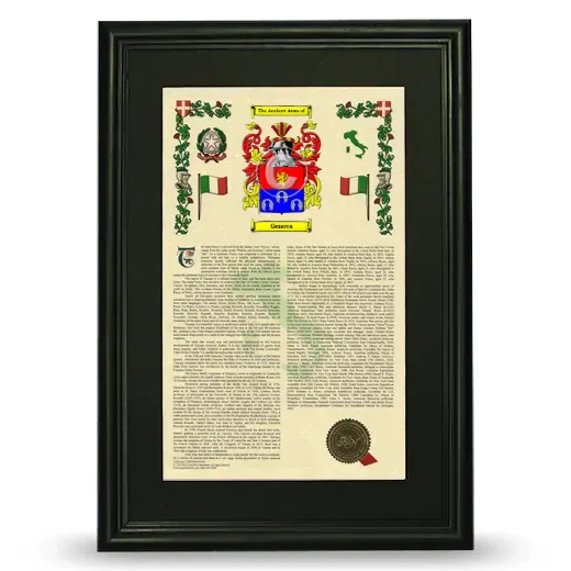 Genova Deluxe Armorial Framed - Black