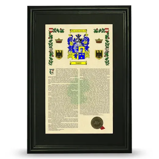 Gentel Deluxe Armorial Framed - Black