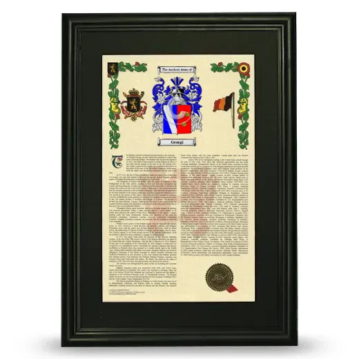 Georgi Deluxe Armorial Framed - Black