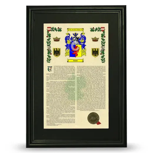 Geser Deluxe Armorial Framed - Black