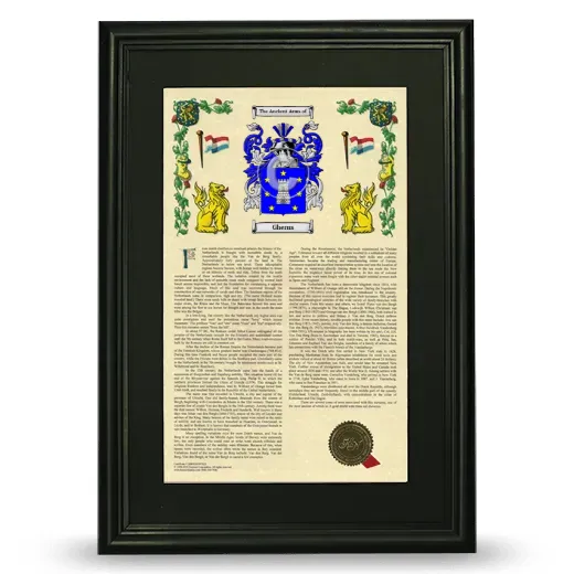 Gherns Deluxe Armorial Framed - Black