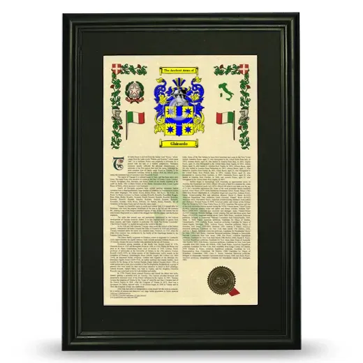 Ghirardo Deluxe Armorial Framed - Black