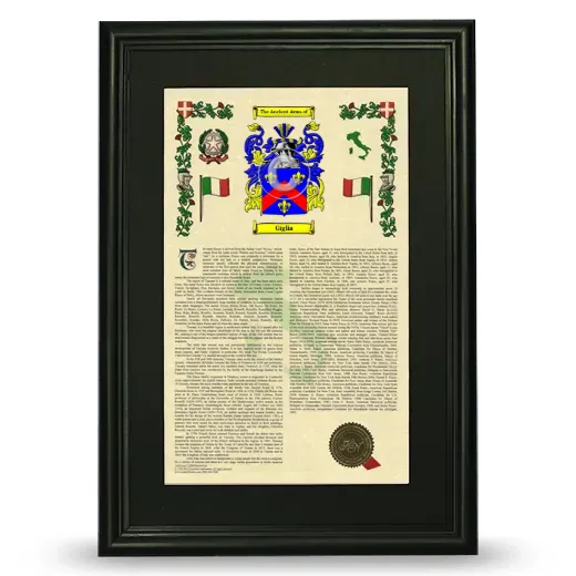 Giglia Deluxe Armorial Framed - Black
