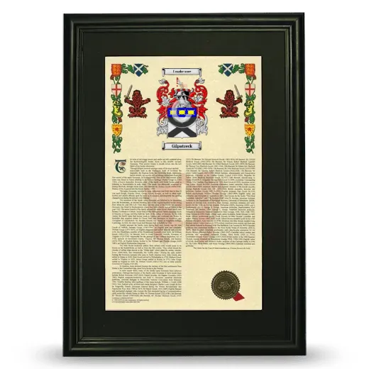 Gilpatreck Deluxe Armorial Framed - Black