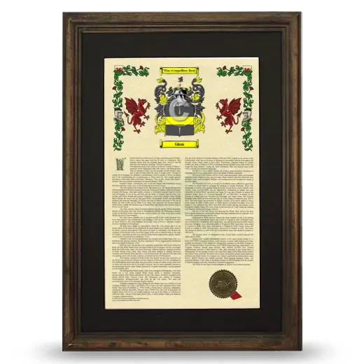 Ginn Deluxe Armorial Framed - Brown
