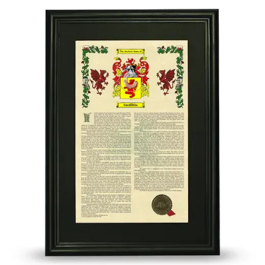 Girriffiths Deluxe Armorial Framed - Black