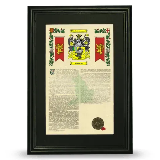 Gisborne Deluxe Armorial Framed - Black
