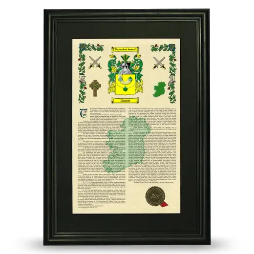 Glaarie Deluxe Armorial Framed - Black