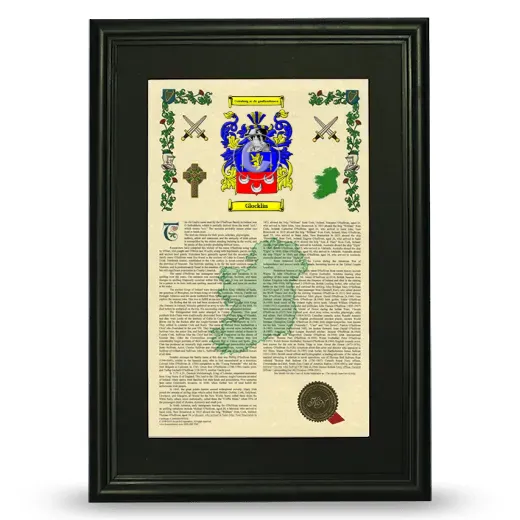 Glocklin Deluxe Armorial Framed - Black