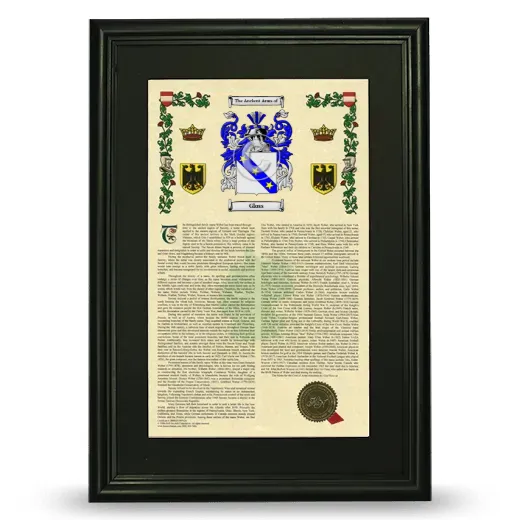 Gloss Deluxe Armorial Framed - Black