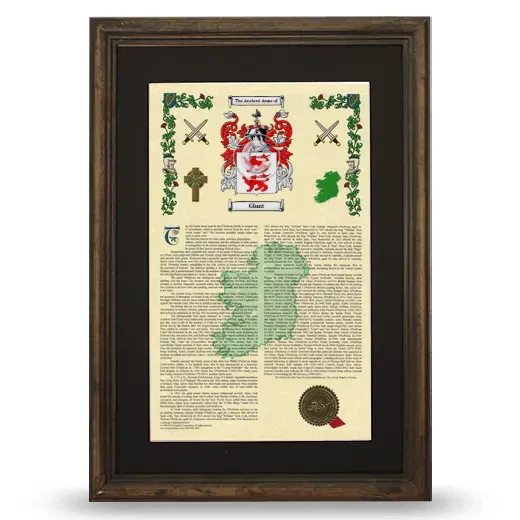 Glunt Deluxe Armorial Framed - Brown
