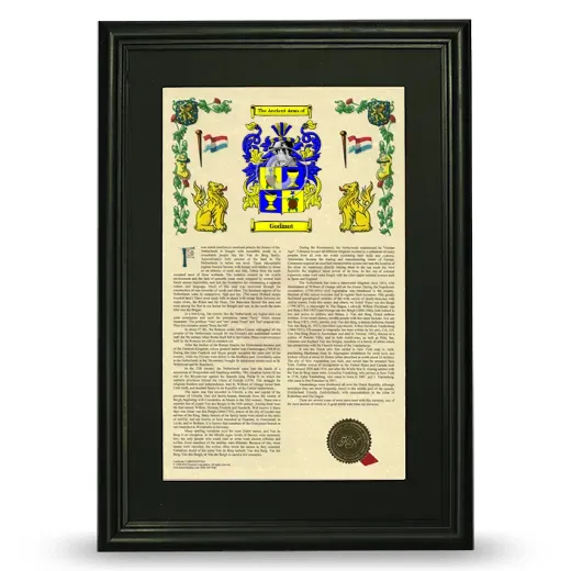 Godinot Deluxe Armorial Framed - Black