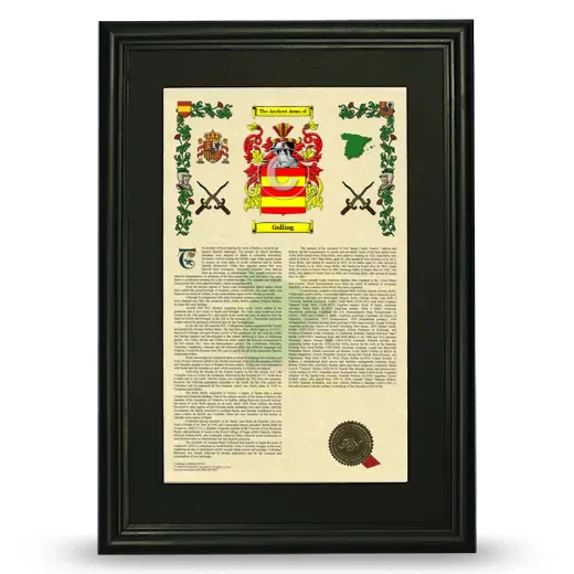 Golling Deluxe Armorial Framed - Black