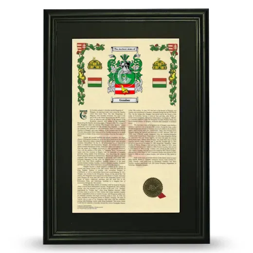Gombar Deluxe Armorial Framed - Black