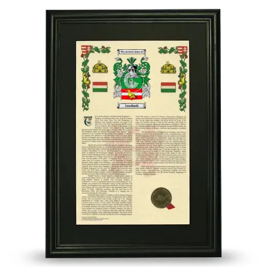 Gombash Deluxe Armorial Framed - Black