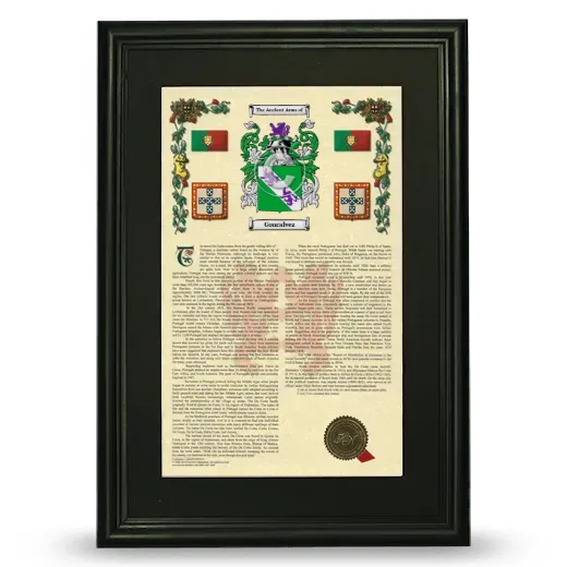 Goncalvez Deluxe Armorial Framed - Black