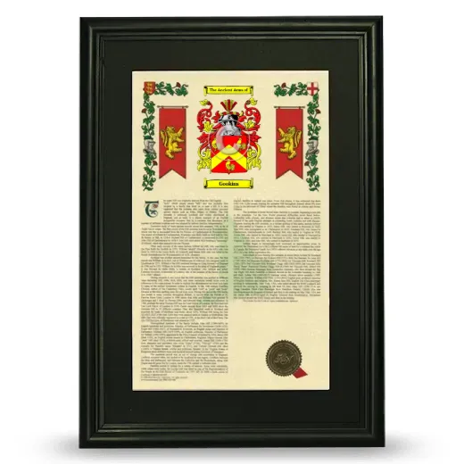 Gookins Deluxe Armorial Framed - Black