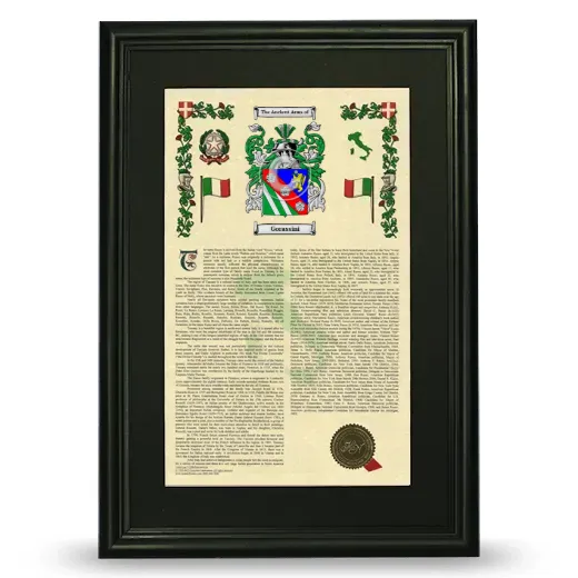 Gorassini Deluxe Armorial Framed - Black