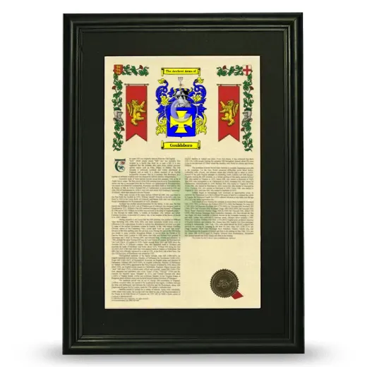 Gouldsboro Deluxe Armorial Framed - Black