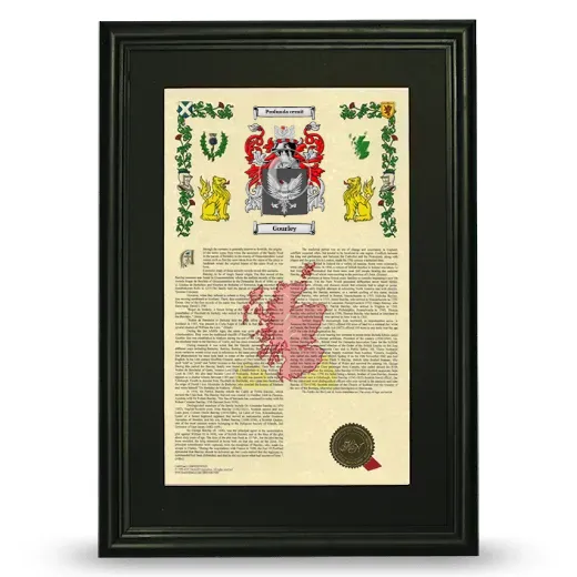 Gourley Deluxe Armorial Framed - Black