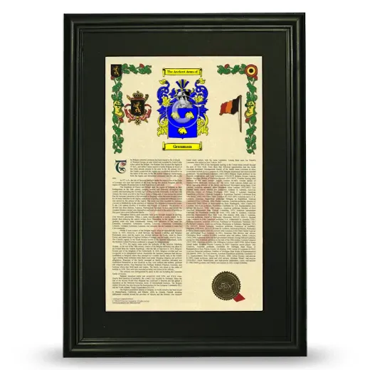 Grauman Deluxe Armorial Framed - Black