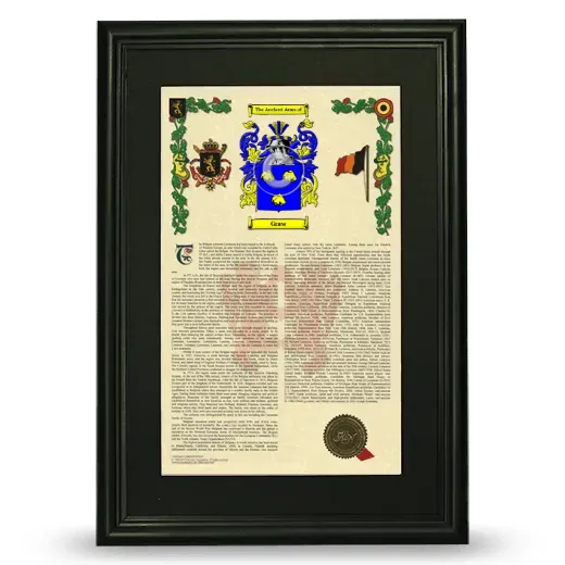 Graw Deluxe Armorial Framed - Black