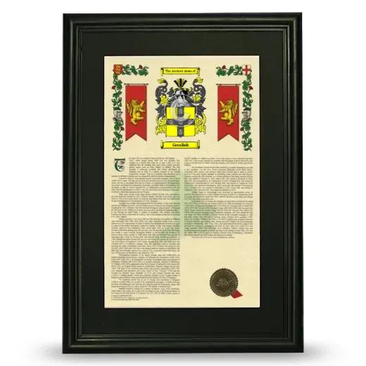 Grealish Deluxe Armorial Framed - Black