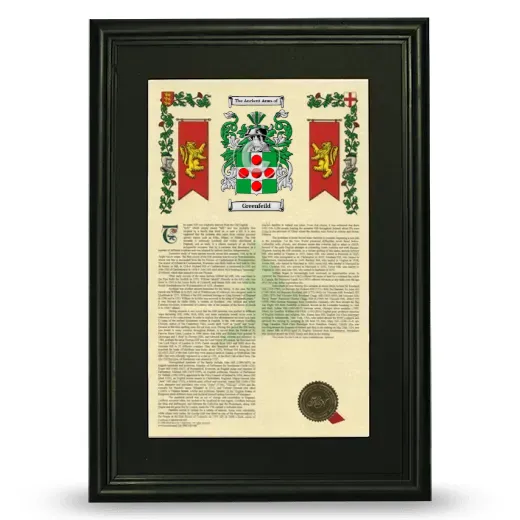 Greenfeild Deluxe Armorial Framed - Black