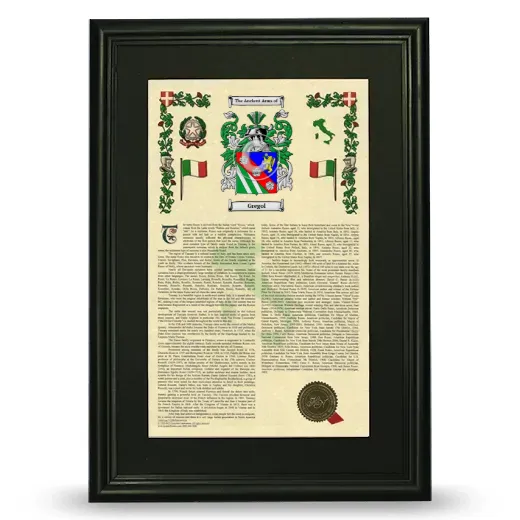 Gregol Deluxe Armorial Framed - Black