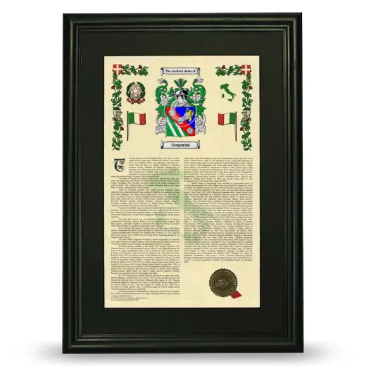 Gregorini Deluxe Armorial Framed - Black